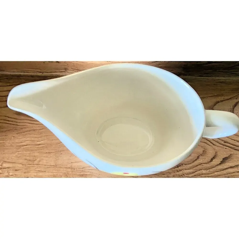 Blue Ridge USA Southern Pottery Dixie Dogwood Gravy Boat Hand-Painted Vintage